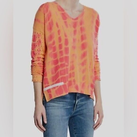 Lisa Todd Rise Above Sweater - Pink/Orange Tie Dye - Picture 2 of 4